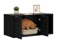 vidaXL Cat Crate Furniture Black Oak 100 x 49 x 45 cm Engineered Wood