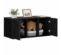 vidaXL Cat Crate Furniture Black Oak 100 x 49 x 45 cm Engineered Wood