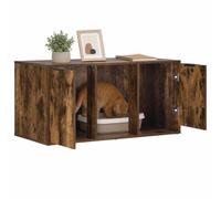 vidaXL Cat Crate Furniture Smoked Oak 100 x 49 x 45 cm Engineered Wood