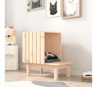 vidaXL Cat House 60x36x60 cm Solid Wood Pine UK