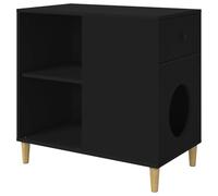 vidaXL Cat House, Black, 72 x 42.5 x 70 cm, Wood Material, Living Room, Rectangular, Modern, Bright Rooms, Open Floor Plans, Stylish Furniture, Practical Designs, Cosy Atmosphere