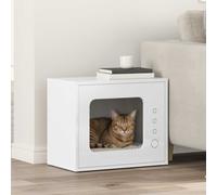 Cat House Engineered Wood Pet Furniture Indoor Space Modern Home vidaXL