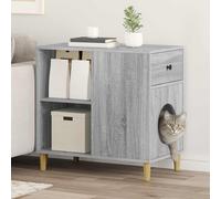 vidaXL Sonoma Cat House, Grey, 72 x 42.5 x 70 cm, Wood Material, Living Room, Rectangular, Modern, Bright Rooms, Open Floor Plans, Stylish Furniture, Practical Designs, Cosy Atmosphere