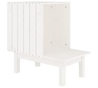 vidaXL Cat House 60x36x60 cm Solid Pinewood - White, Durable, Easy Assembly