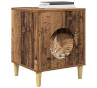 vidaXL Cat House, Reclaimed Wood, 42.5 x 40 x 53 cm, Wood Material, Stylish Cat House, Cosy Retreat, Modern Home, Elegant Furniture for Your Velvet Paw