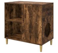 vidaXL Cat House Smoked Oak 72 x 42.5 x 70 cm Wood Composite Living Room Rectangular Modern Bright Rooms Open Floor Plans Stylish Furniture Practical Designs Cosy Atmosphere