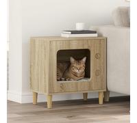 vidaXL Sonoma Cat House, 51 x 30 x 52 cm, Wood Composite, Living Room, Rectangular, Modern, Stylish Furniture and Decor, Increasing Comfort and Functionality in Any Room