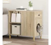 vidaXL Cat House Sonoma 72 x 42.5 x 70 cm Engineered Wood