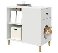 vidaXL Cat House, White, 72 x 42.5 x 70 cm, Wood Material, Living Room, Rectangular, Modern, Bright Rooms, Open Floor Plans, Stylish Furniture, Practical Designs, Cosy Atmosphere