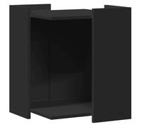 vidaXL Cat Litter Box Enclosure Black 42 x 42 x 51 cm | Built to take some heavy usage, Offers lots of space for litter supplies, Stylish matte finish that looks great