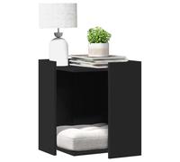 vidaXL Cat Litter Box Enclosure Black 42x42x51 cm Engineered Wood