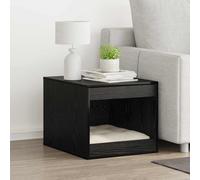 vidaXL Cat Litter Box Enclosure Black Oak 47 x 59 x 42 cm