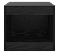 vidaXL Cat Litter Box Fencing Black Oak Look 47 x 59 x 42 cm, Modern Rectangular Cat House, Stylish Interior Accessory, Durable Furniture for Pets, Cat Supplies for Your Living Room
