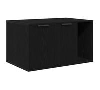 vidaxl Cat Litter Box Enclosure - Black Oak 80x50x45 cm Engineered Wood - Dual Door Design/Versatile Side Table/Storage Cabinet