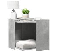 vidaXL Cat Litter Box Enclosure Concrete Grey 53x53x51 cm Engineered Wood