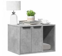 vidaXL Cat Litter Box Enclosure - Hidden Cat House, Engineered Wood, Concrete Grey