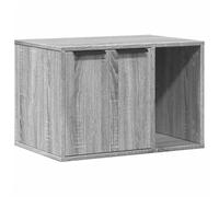vidaXL Cat Litter Box Enclosure Grey Sonoma 60x40x40 cm Engineered Wood
