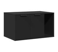 vidaXL Cat Litter Box Enclosure House End Table Black Engineered Wood - Cat House, Side Table, Storage Cabinet, Furniture