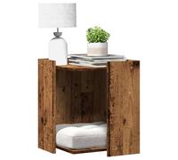 vidaXL Cat Litter Box Enclosure Old Wood 42x42x51 cm Engineered Wood