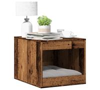 vidaXL Cat Litter Box Enclosure Old Wood 47x59x42 cm Engineered Wood