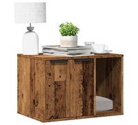 vidaXL Cat Litter Box Enclosure Old Wood 60x40x40 cm Engineered Wood