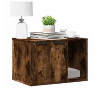vidaXL Cat Litter Box Enclosure Smoked Oak 60x40x40 cm Engineered Wood