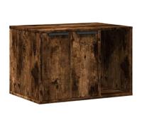 vidaXL Cat Litter Box Enclosure Smoked Oak 60x40x40 cm Engineered Wood