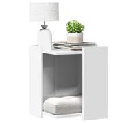 vidaXL Cat Litter Box Enclosure White 42x42x51 cm Engineered Wood