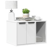Vidaxl Cat Litter Box Enclosure White 60X40X40 Cm Engineered Wood