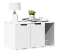 vidaXL Cat Litter Box Enclosure White 80x50x45 cm Engineered Wood