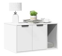 Vidaxl Cat Litter Box Enclosure White 80X50X45 Cm Engineered Wood