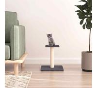 vidaXL Cat Scratching Post with Platform Dark Grey 38 cm UK HOT