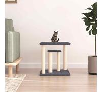 vidaXL Cat Scratching Posts with Platforms Dark Grey 50 cm UK HOT