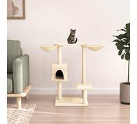 vidaXL Cat Tree w/ Scratching Posts Cream 82cm, Cream