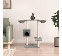 vidaXL Cat Tree with Scratching Posts Light Grey 82 cm