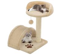 vidaXL Cat Tree with Sisal Scratching Post 40 cm Beige and Brown