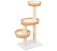 vidaXL Cat Tree with Sisal Scratching Post Natural Willow Wood