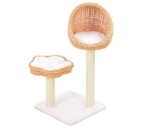 vidaXL Cat Tree with Sisal Scratching Post Natural Willow Wood
