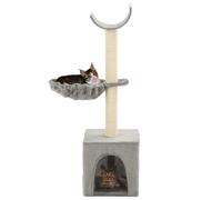 vidaXL Cat Tree with Sisal Scratching Posts 105cm Grey Kitten Furniture Tower