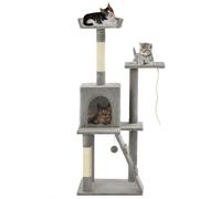 vidaXL Cat Tree with Sisal Scratching Posts 120 cm Grey