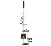 vidaXL Cat Tree with Sisal Scratching Posts 260cm Dark Blue Kitten Playhouse