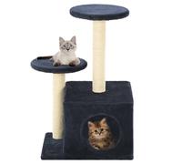 vidaXL Cat Tree with Sisal Scratching Posts 60cm Dark Blue Kitten Playhouse