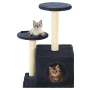 vidaXL Cat Tree with Sisal Scratching Posts 60cm Dark Blue Kitten Playhouse