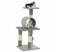 vidaXL Cat Tree with Sisal Scratching Posts 65cm Grey Furniture Play Tower