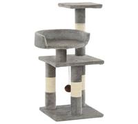 vidaXL Cat Tree w/ Sisal Scratching Posts 65cm Grey, Grey