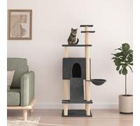 vidaXL Cat Tree with Sisal Scratching Posts Cream 153 cm
