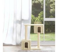 vidaXL Cat Tree w/ Sisal Scratching Posts Cream 60cm, Cream