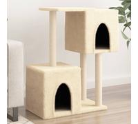 vidaXL Cat Tree with Sisal Scratching Posts Cream 86 cm