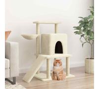 vidaXL Cat Tree with Sisal Scratching Posts Cream 96.5 cm UK