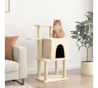 vidaXL Cat Tree with Sisal Scratching Posts Cream 97 cm, Cream
